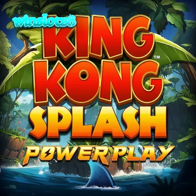 Tampilan antarmuka slot King Kong Splash Power Play dengan elemen hutan dan simbol koleksi.
